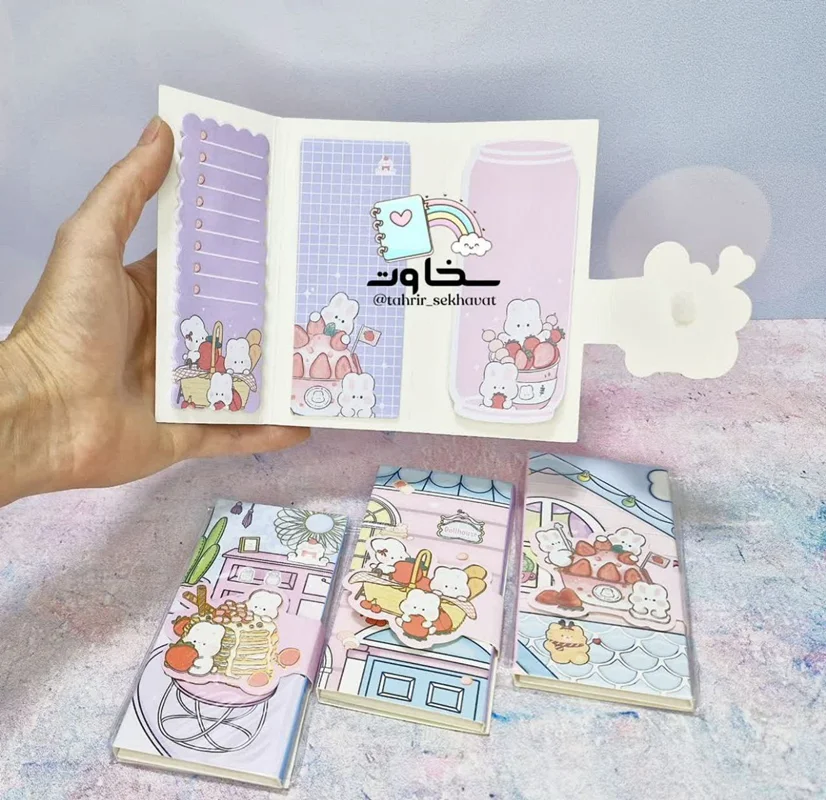استیک نوت دفترچه ای قفل چسبی(۴۰عددی)