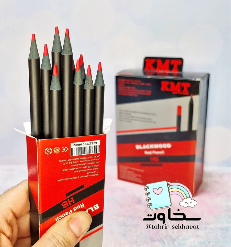 مداد قرمز ذغالی (kmt)۱۲بسته