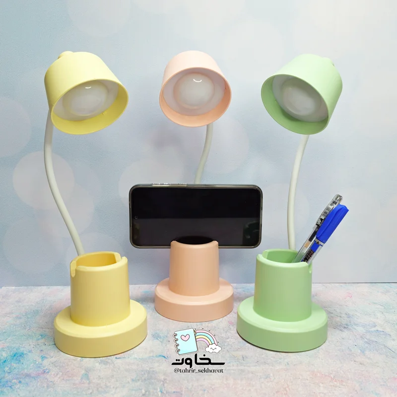 چراغ مطالعه شارژی کلاسیک رنگ پاستلی(۶عدد)