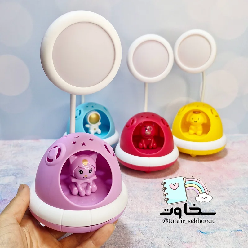 چراغ مطالعه شارژی و شب خواب عروسکی(۶عدد)