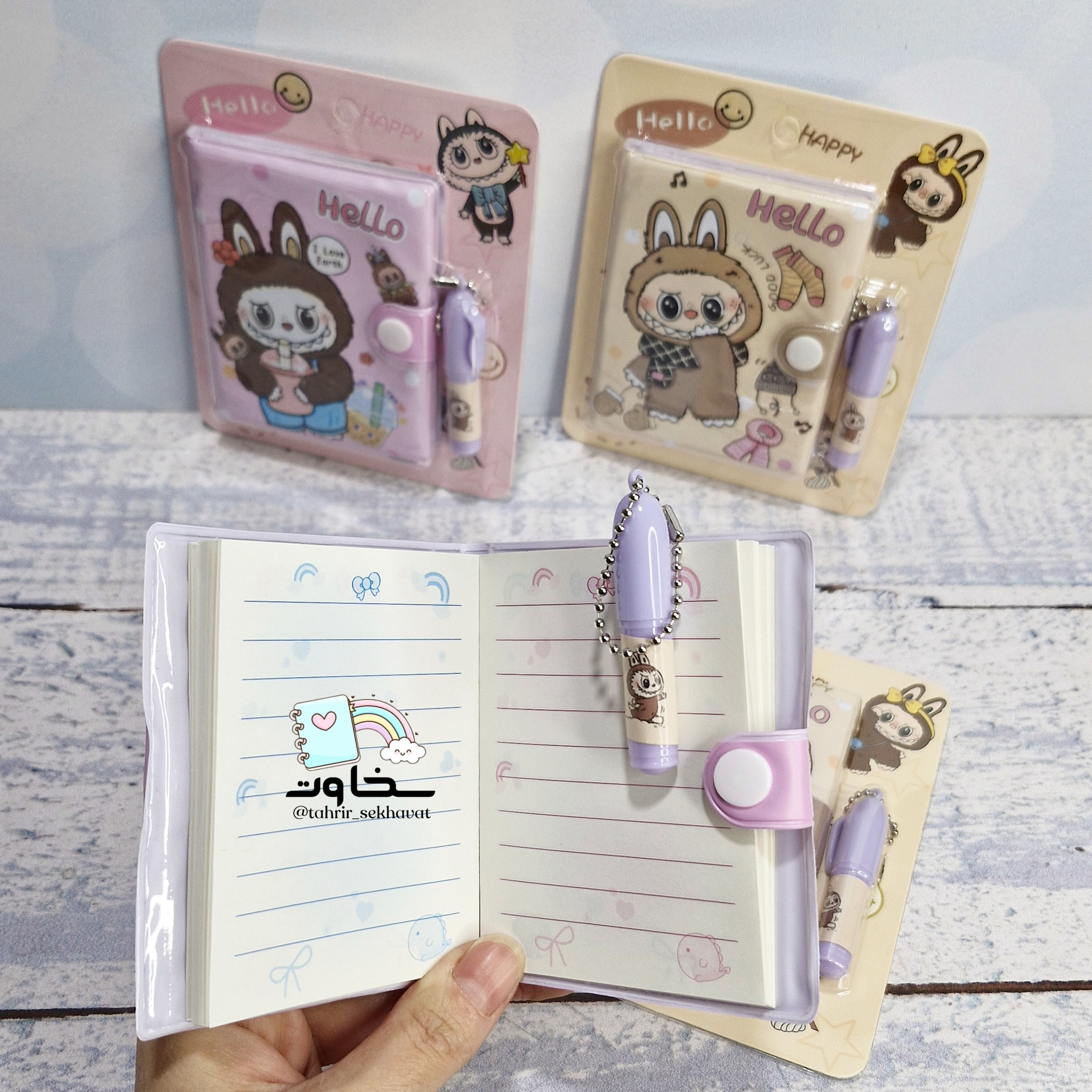 دفترچه خودکار دار طرح لبوبو(۱۶عددی)