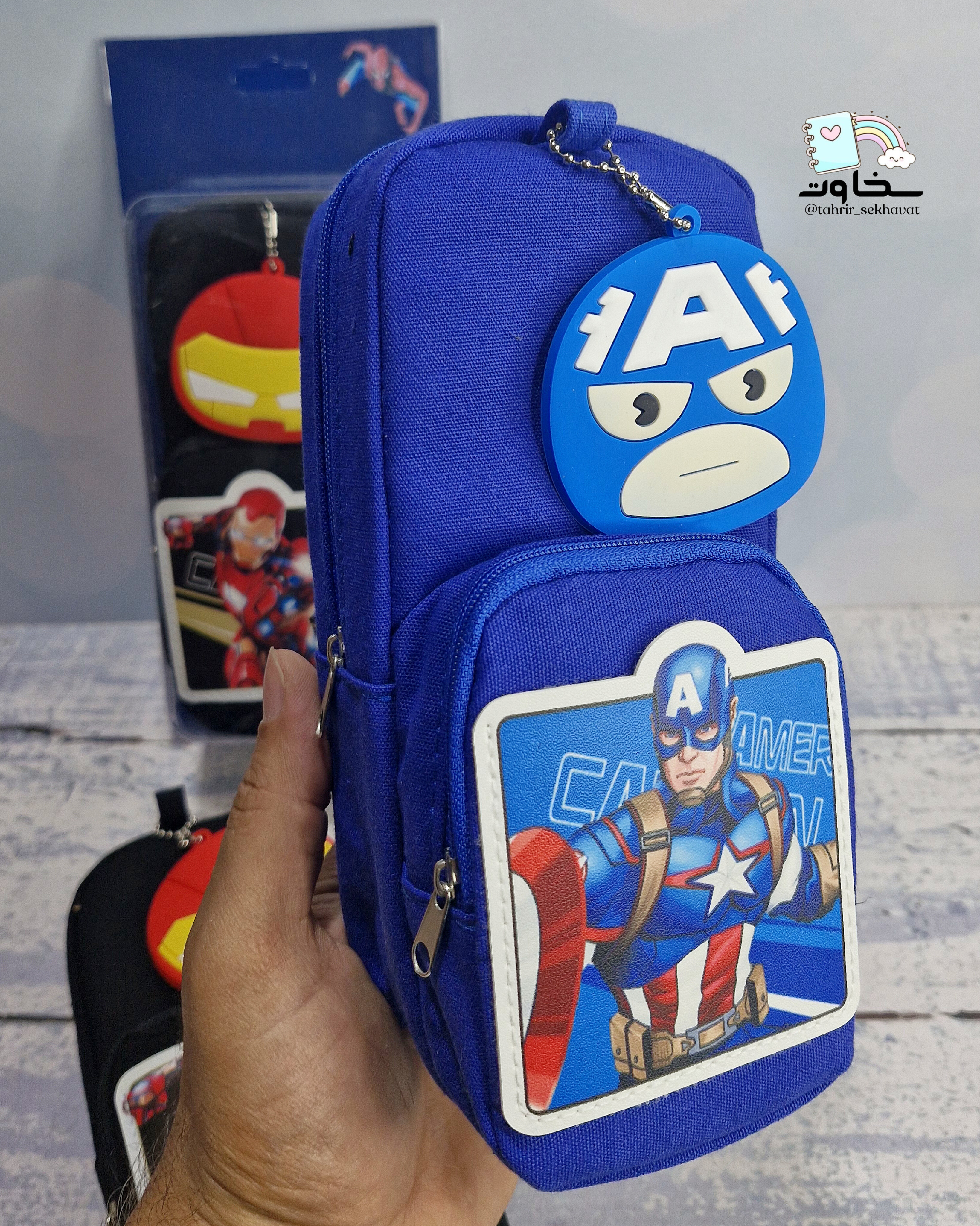 جامدادی برزنتی مدل کوله طرح قهرمانان (۱۲عددی)