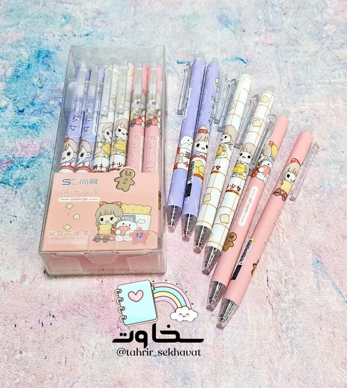 خودکار پاکندار فشاری دختر شیرینی پز(۲۴عددی)