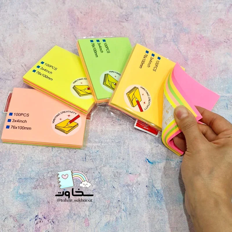 استیک نوت وارداتی فسفری(mm 100×76)۲۴عددی