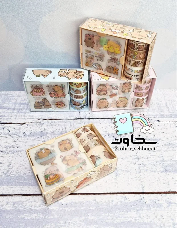 پک چسب و استیکر طرح کاپی بارا (۱۲ عددی)