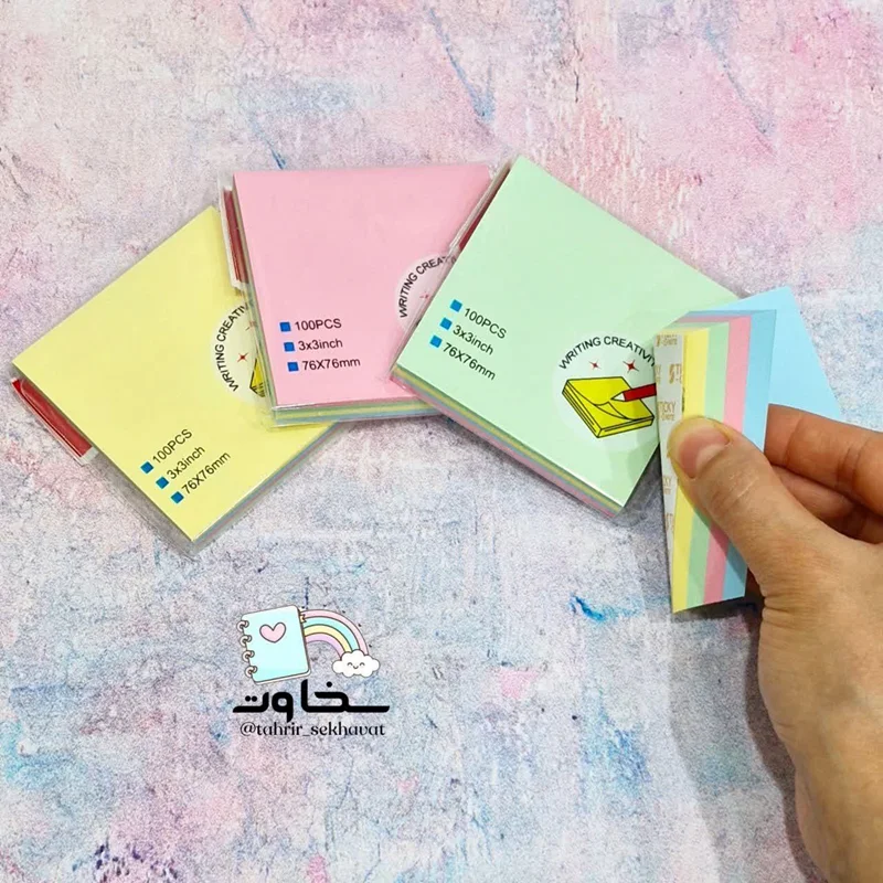 استیک نوت وارداتی پاستلی(mm ۷۶×۷۶)۲۴عددی